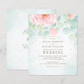 Papier Budget Airage Foliage Floral Faire-part de mariage (Devant / Derrière)