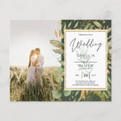 Papier Budget All-in1 PHOTO Verdure Mariage RSVP QR CODE (Devant)