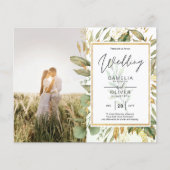 Papier Budget All-in1 PHOTO Verdure Mariage RSVP QR CODE (Devant)