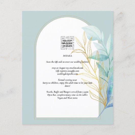 Papier BUDGET All-in-1 Mariage d'armature en laiton doré (Dos)