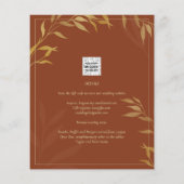 Papier Budget All-in-1 Rustic Terracotta GOLD Mariage (Dos)