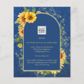 Papier BUDGET All-in-1 Rustique tournesols BLEU Mariage (Dos)