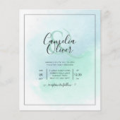 Papier BUDGET All-in-1 Verre de mer Mariage Turquoise (Devant)