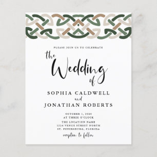 Papier Budget All in One Celtic Knot Wedding Invitation