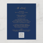 Papier Budget All in One Gold et marine Mariage Invitatio (Dos)