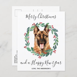 Papier Budget allemand berger chien joyeux Noël Postale