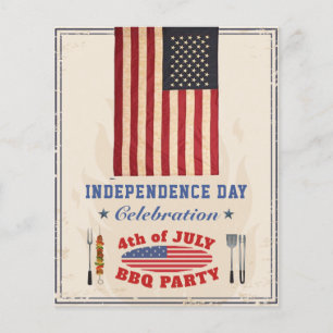 Papier BUDGET American Flag 4 juillet Parti Invitation