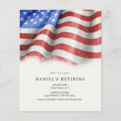 Papier Budget American Flag Retraite Party Invitations (Devant)