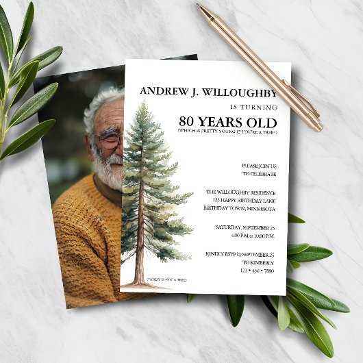 Papier Budget Amusant 80e Invitation anniversaire