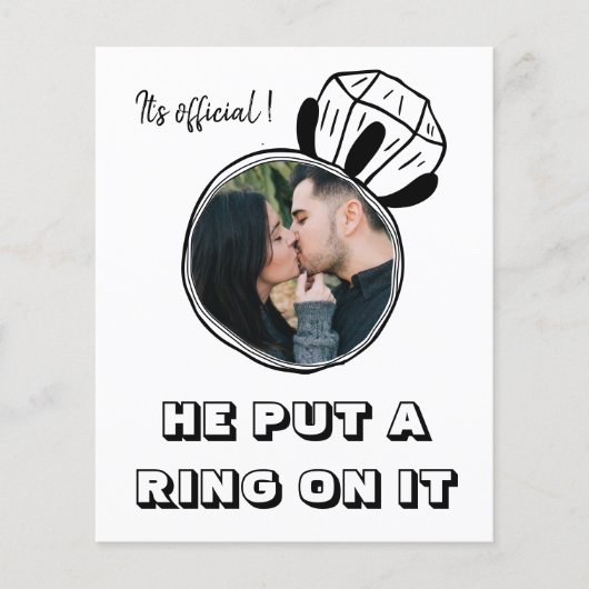 Papier Budget amusant fiançailles photo faire-part (Devant)