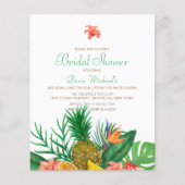 Papier Budget Ananas Hawaiian Bridal Shower Invitation (Devant)