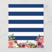 Papier Budget Ancre nautique Floral Wedding Invitations (Dos)