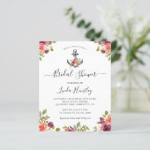 Papier Budget Ancre nautique Invitation Fête des mariées  (Debout devant)