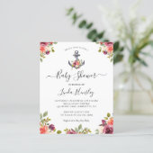 Papier Budget Ancres nautiques Invitations Baby showers f (Debout devant)