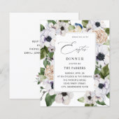 Papier Budget Anemone Blanc Floral Dîner de Pâques (Devant / Derrière)