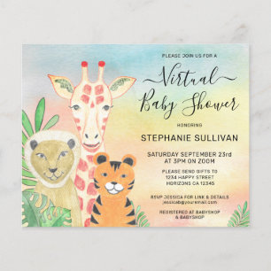 Papier Budget Animal Baby Shower