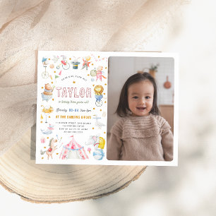 Papier Budget Animal Circus Carnival Photo Anniversaire