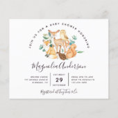 Papier Budget Animaux des bois Invitation Baby shower (Devant)