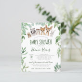 Papier Budget Animaux des bois Invitation Baby shower (Debout devant)