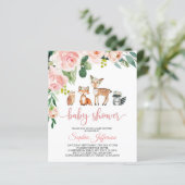 Papier Budget Animaux des bois Invitation Baby shower (Debout devant)