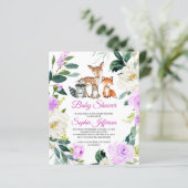 Papier Budget Animaux des bois Invitation Baby shower (Debout devant)