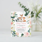 Papier Budget Animaux des bois Invitation Baby shower (Debout devant)