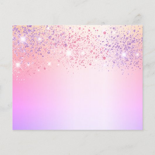 Papier Budget anniversaire arc-en-ciel parties scintillan (Dos)