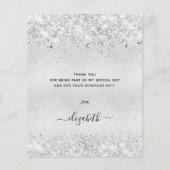 Papier BUDGET Anniversaire argent parties scintillant pou (Dos)