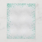 Papier Budget anniversaire argent turquoise parties scint (Dos)