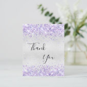 Papier BUDGET Anniversaire argent violet parties scintill (Debout devant)