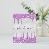 Papier BUDGET Anniversaire argent violet parties scintill (Debout devant)