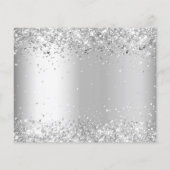 Papier Budget anniversaire blanc argent parties scintilla (Dos)