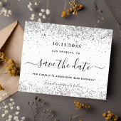 Papier Budget anniversaire blanc argent parties scintilla