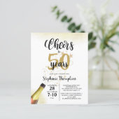 Papier Budget Anniversaire CHEERS À NOMBRE D'ANNÉES Black (Debout devant)