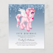 Papier BUDGET Anniversaire de enfant Invitation Blue Unic (Devant)