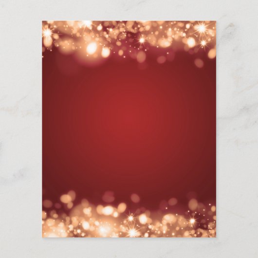 Papier Budget Anniversaire Élégant or rouge lumières Invi (Dos)