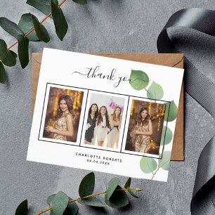 Papier Budget anniversaire eucalyptus photo merci