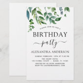 Papier Budget Anniversaire Fête Printemps Botanique Verdu (Devant / Derrière)