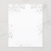 Papier Budget anniversaire floral argent parties scintill (Dos)