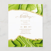 Papier BUDGET ANNIVERSAIRE Invitation ANY 16 18 21e 40 50 (Devant)