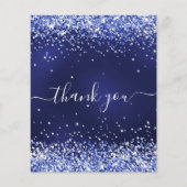 Papier BUDGET anniversaire marine bleu parties scintillan (Devant)