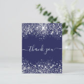 Papier Budget anniversaire marine bleu parties scintillan (Debout devant)