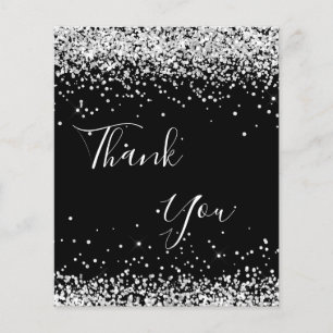 Papier BUDGET Anniversaire noir argent parties scintillan