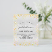 Papier Budget anniversaire or argent parties scintillant  (Debout devant)