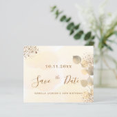 Papier Budget anniversaire or eucalyptus chute enregistre (Debout devant)