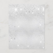 Papier Budget anniversaire paillettes argent floral verdu (Dos)