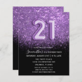 Papier Budget Anniversaire Parties scintillant noire et v (Devant / Derrière)