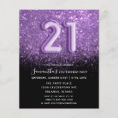 Papier Budget Anniversaire Parties scintillant noire et v (Devant)