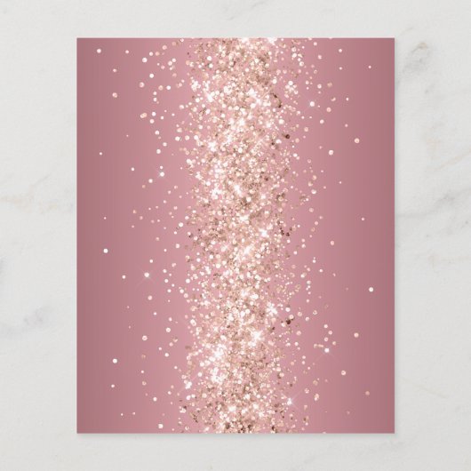 Papier Budget anniversaire parties scintillant rose or mé (Dos)