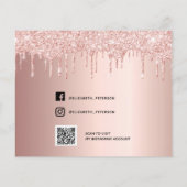 Papier Budget anniversaire photo rose QR glam Enregistrer (Dos)